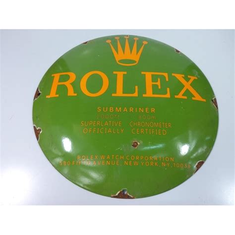 Rolex Enamel Sign .